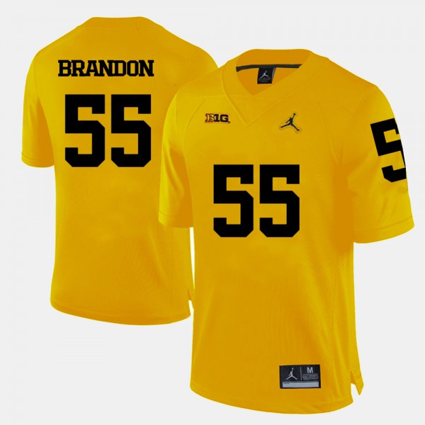 Michigan #55 For Men's Brandon Graham Jersey Yellow High School College Football